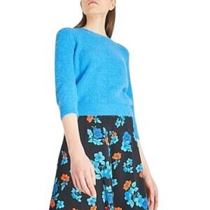 Maje Marcel Ribbed Sweater Blue Size 3 US size Large